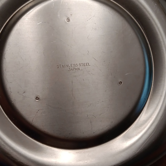 Vintage Stainless Steel Sauce Gravy Boat & Underplate Attached Japan - Picture 3 of 5